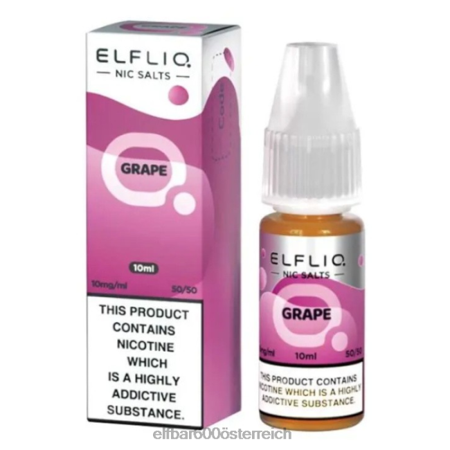 ELFBAR Elflic-Nic-Salze – Traube – 10 ml – 10 mg/ml 2L2T191 - ELF BAR 5000 zuge sorten