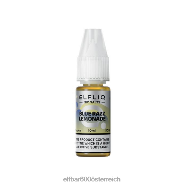 ELFBAR Elfliq Blue Razz Lemonade Nic Salts – 10 ml – 10 mg/ml 2L2T217 - ELF BAR 5000 zuge