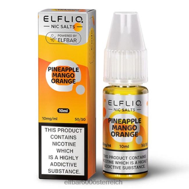 ELFBAR Elfliq Nic Salts – Ananas-Mango-Orange – 10 ml – 20 mg/ml 2L2T174 - ELF BAR 600 preis