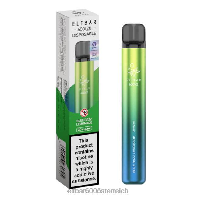 ELFBAR 600v2 Einweg-Vaporizer – 20 mg 2L2T13 - ELF BAR 5000 zuge Blue Razz Limonade