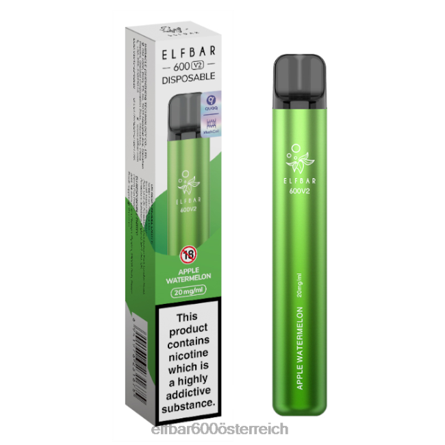 ELFBAR 600v2 Einweg-Vaporizer – 20 mg 2L2T21 - ELF BAR 5000 zuge kosten Apfel-Wassermelone