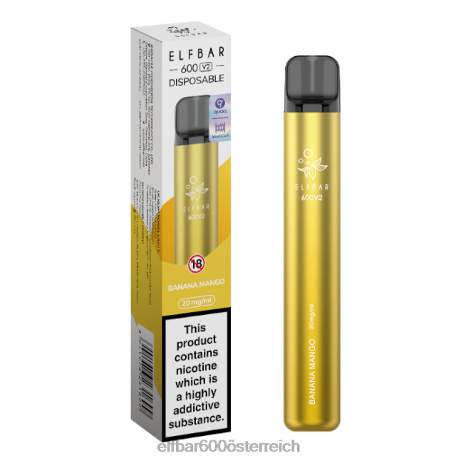 ELFBAR 600v2 Einweg-Vaporizer – 20 mg 2L2T22 - ELF BAR 5000 zuge nikotin Bananen-Mango