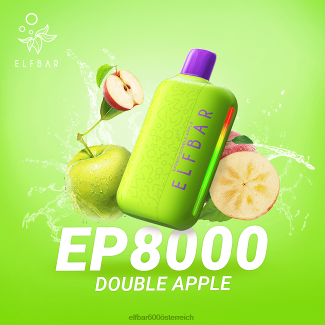 ELFBAR Einweg-Vapor neue ep8000 Puffs 2L2T374 - ELF BAR 600 ohne nikotin Doppelapfel