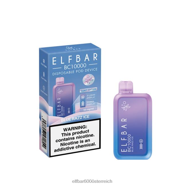 ELFBAR Einweg-Vaporizer, neu, BC10000, 10000 Züge 2L2T338 - ELF BAR 600 ohne nikotin blaues Razz-Eis