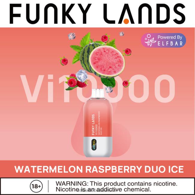 ELFBAR Funky Lands Best Flavour Einweg-Vape VI10000 Iced-Serie 2L2T454 - ELF BAR 5000 zuge nikotin Wassermelone-Himbeer-Duo-Eis