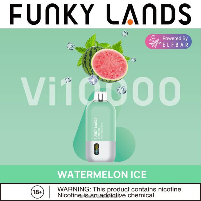 ELFBAR Funky Lands Best Flavour Einweg-Vape VI10000 Iced-Serie 2L2T456 - ELF BAR 600 Wassermeloneneis