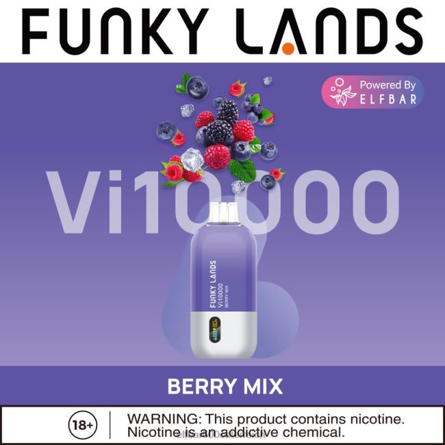 ELFBAR Funky Lands Einweg-Vape VI10000 Züge 2L2T461 - ELF BAR preisvergleich Beerenmischung