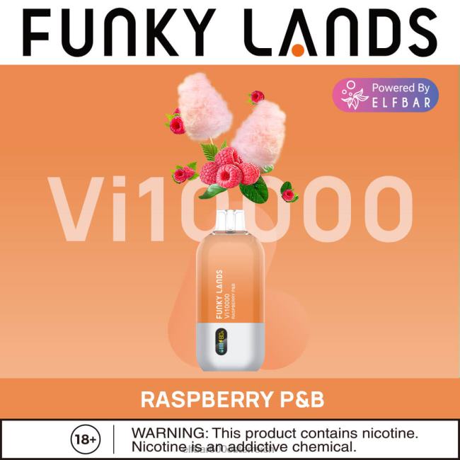 ELFBAR Funky Lands Einweg-Vape VI10000 Züge 2L2T469 - ELF BAR 5000 zuge Himbeer-P&B