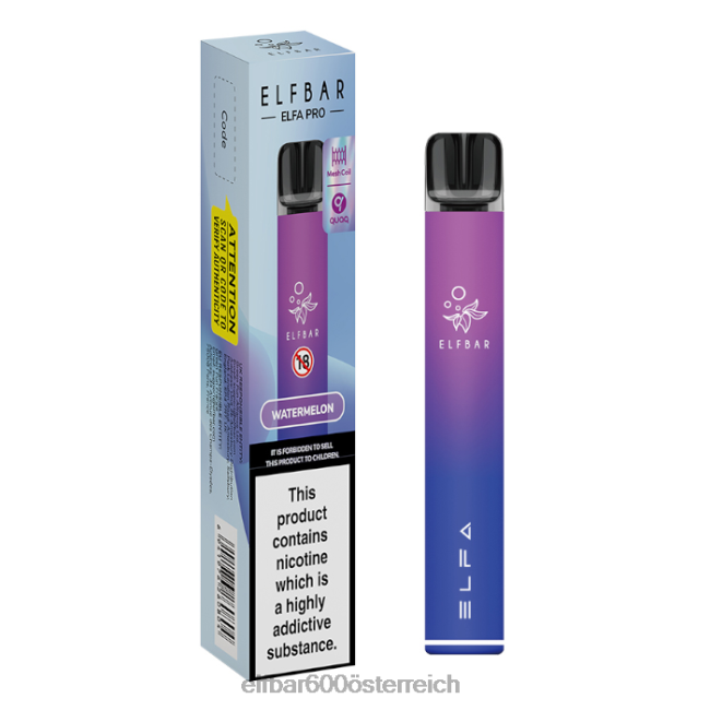 ELFBAR Elfa Pro Pod Kit – wiederaufladbar 2L2T67 - ELF BAR 1500 preis Aurora Purple + vorgefüllte Wassermelonenkapsel