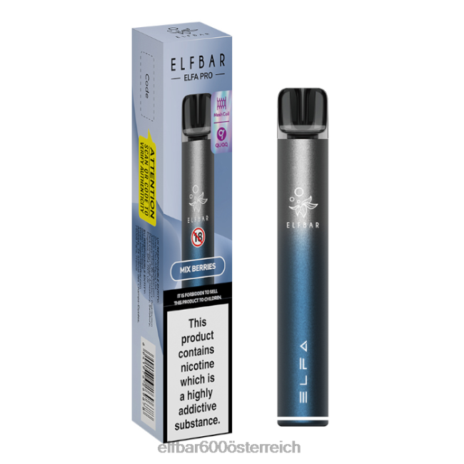 ELFBAR Elfa Pro Pod Kit – wiederaufladbar 2L2T70 - ELF BAR 5000 zuge nikotin Twilight Blue + gemischte Beeren vorgefüllte Schote