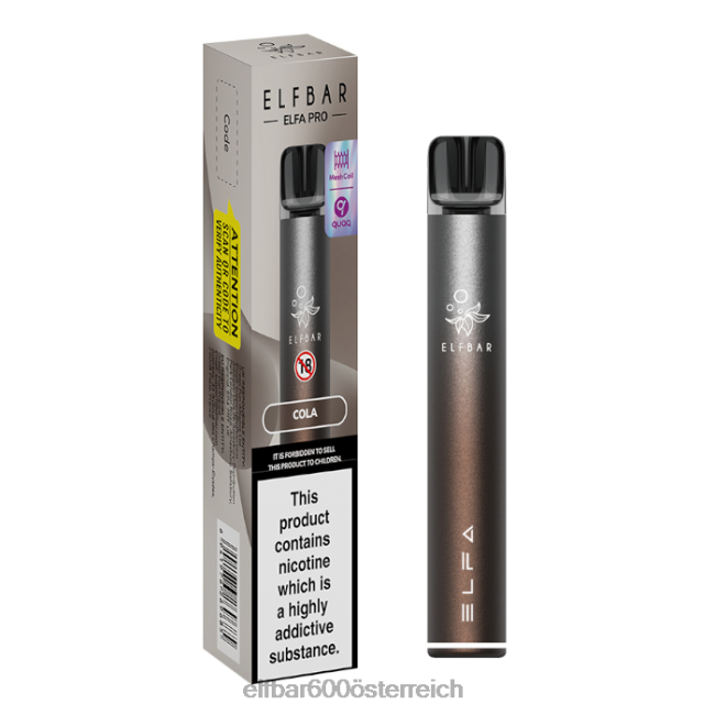 ELFBAR Elfa Pro Pod Kit – wiederaufladbar 2L2T71 - ELF BAR 5000 zuge sorten Twilight Brown + vorgefüllte Cola-Schote