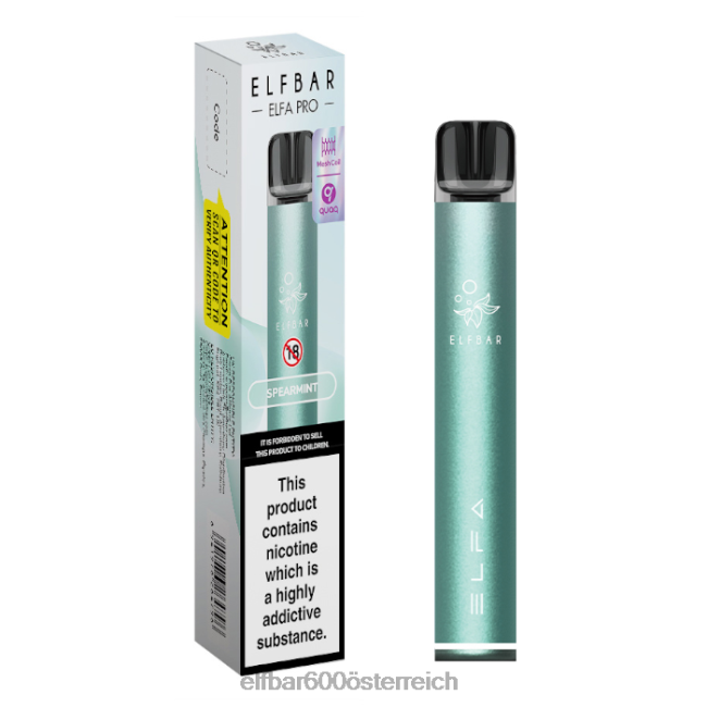 ELFBAR Elfa Pro Pod Kit – wiederaufladbar 2L2T77 - ELF BAR preisvergleich Twilight Cyan + Spearmint vorgefüllte Schote