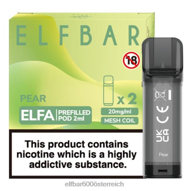 ELFBAR Elfa vorgefüllte Kapsel – 2 ml – 20 mg (2 Packungen) 2L2T123 - ELF BAR preis Birne