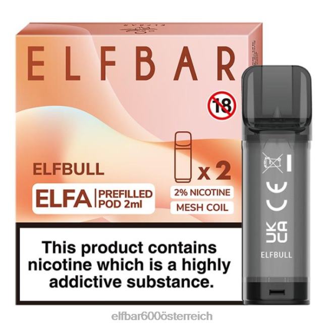 ELFBAR Elfa vorgefüllte Kapsel – 2 ml – 20 mg (2 Packungen) 2L2T128 - ELF BAR 5000 preis Elfenbulle