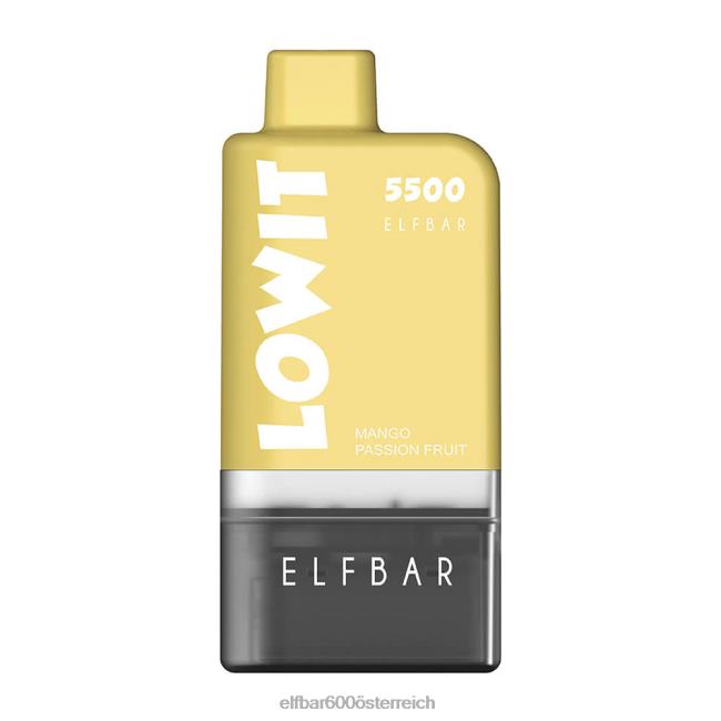 ELFBAR Vorgefülltes Pod-Kit Lowit 5500 2% Nic 2L2T433 - ELF BAR 5000 zuge Mango-Passionsfrucht