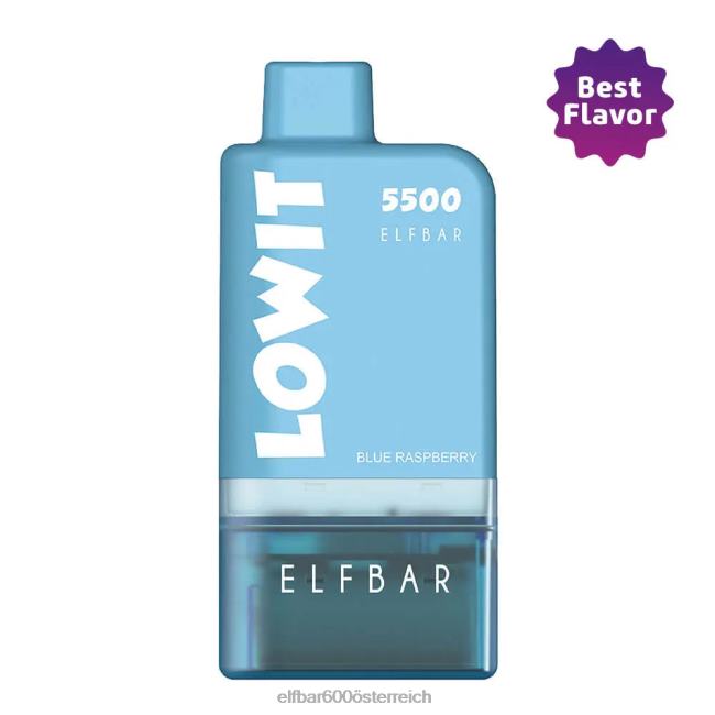 ELFBAR Vorgefülltes Pod-Kit Lowit 5500 2% Nic Blue Raspberry 2L2T436 - ELF BAR preis Osterreich blaue Himbeere + blaue Batterie