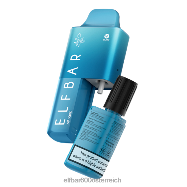 ELFBAR af5000 vorgefülltes Kit – 20 mg 2L2T59 - ELF BAR 5000 zuge sorten Blue Razz Limonade