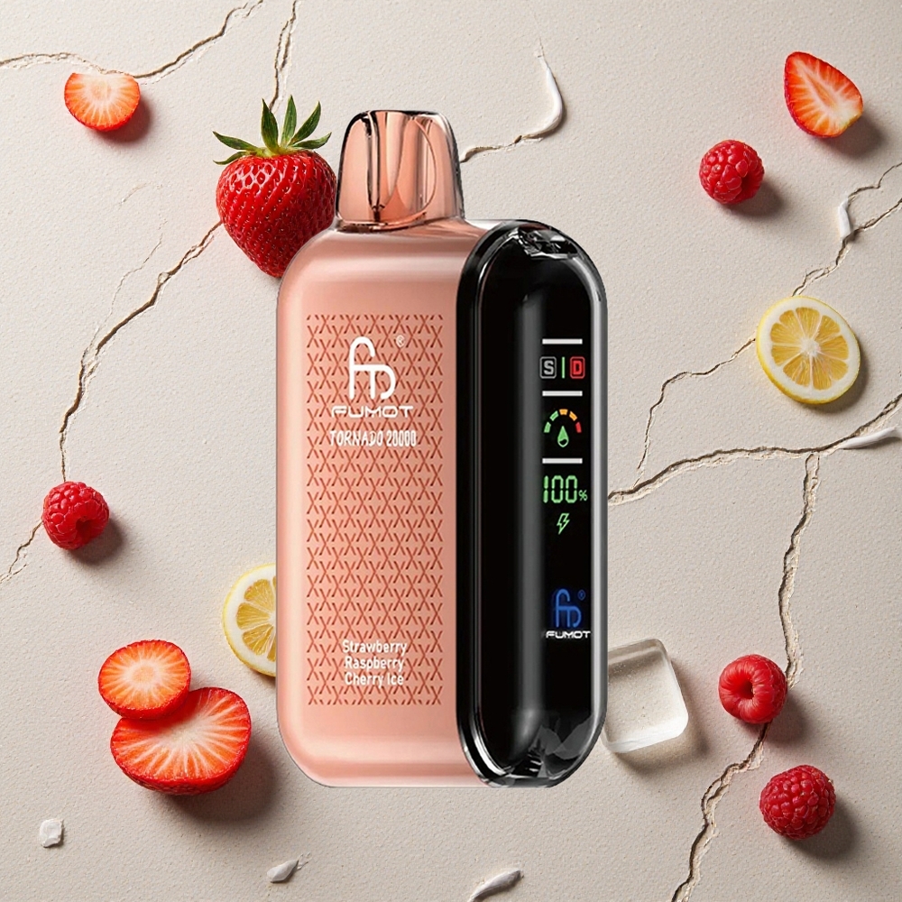 Fumot Tornado 20000 Puffs Erdbeere Himbeere Kirsche Eis vapes großhandel Österreich Dual Mesh Coil 20ml Fumot Tornado 20000 Puffs Erdbeere Himbeere Kirsche Eis vapes großhandel Österreich Dual Mesh Coil 20ml