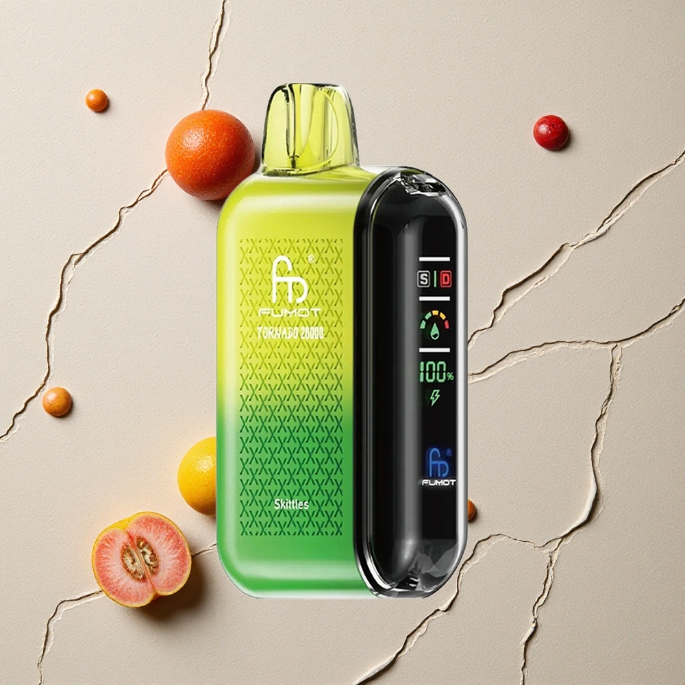 Fumot Tornado 20000 Puffs Skittles (Geschmack) vapes großhandel Österreich mit 20ml E-Liquid & 850mAh Akku Fumot Tornado 20000 Puffs Skittles (Geschmack) vapes großhandel Österreich mit 20ml E-Liquid & 850mAh Akku