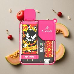Aivono AIM-TANK 9500 Puffs Kirsche Cantaloupe vapes großhandel Österreich 18ml E-Liquid 650mAh