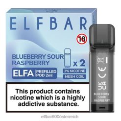 ELFBAR Elfa vorgefüllte Kapsel – 2 ml – 20 mg (2 Packungen) 2L2T114 - ELF BAR 600 preis Heidelbeere, saure Himbeere