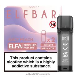 ELFBAR Elfa vorgefüllte Kapsel – 2 ml – 20 mg (2 Packungen) 2L2T125 - ELF BAR preisvergleich saftiger Pfirsich