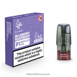 ELFBAR Mate 500 P1 vorgefüllte Kapseln – 20 mg (2 Packungen) 2L2T157 - ELF BAR 5000 zuge Blaubeer-Himbeere