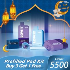 ELFBAR Vorgefülltes Pod-Kit Lowit 5500 2% Nic 2L2T425 - ELF BAR preisvergleich Blaubeereis
