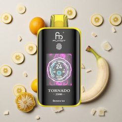 Fumot Tornado 25000 Puffs Bananeneis vapes großhandel Österreich HD Bildschirm 700mAh Akku