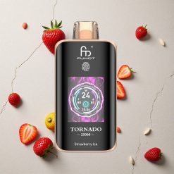 Fumot Tornado 25000 Puffs Erdbeer-Eis vapes großhandel Österreich mit HD-Bildschirm & 20ml Nachfüllflüssigkeit
