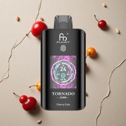 Fumot Tornado 25000 Puffs Kirsch-Cola Vapes Großhandel Österreich mit 20ml vorgefüllter E-Liquid & HD-Bildschirm