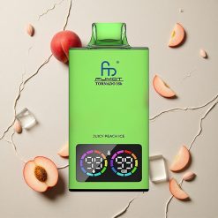 Fumot Tornado 35K 35000 Puffs Saftiger Pfirsich Eis vapes großhandel Österreich Dual Mesh Coil USB-C