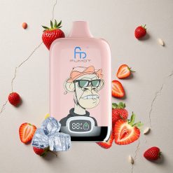 Fumot Tornado Digital Box 12000 Puffs Erdbeer-Eis vapes großhandel Österreich mit 20ml E-Liquid und Typ-C-Ladung