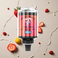 JNR Mega Shisha Hookah 100K Erdbeerpunsch vapes großhandel Österreich mit 60ml e-Liquid und 2200mAh Akku